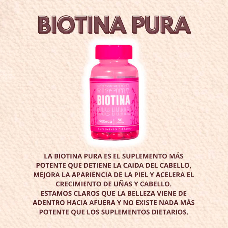 BIOTINA® PURA 900 mcg | La Clave para un cabello, uñas y piel saludables