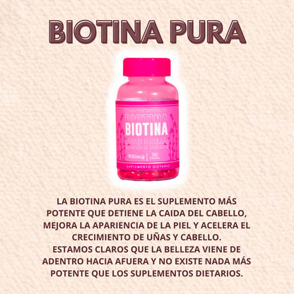 BIOTINA® PURA 900 mcg | La Clave para un cabello, uñas y piel saludables